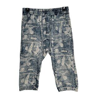 Victorious Men’s Jogger Shorts Bermudas Money All Over Print size Medium Grunge